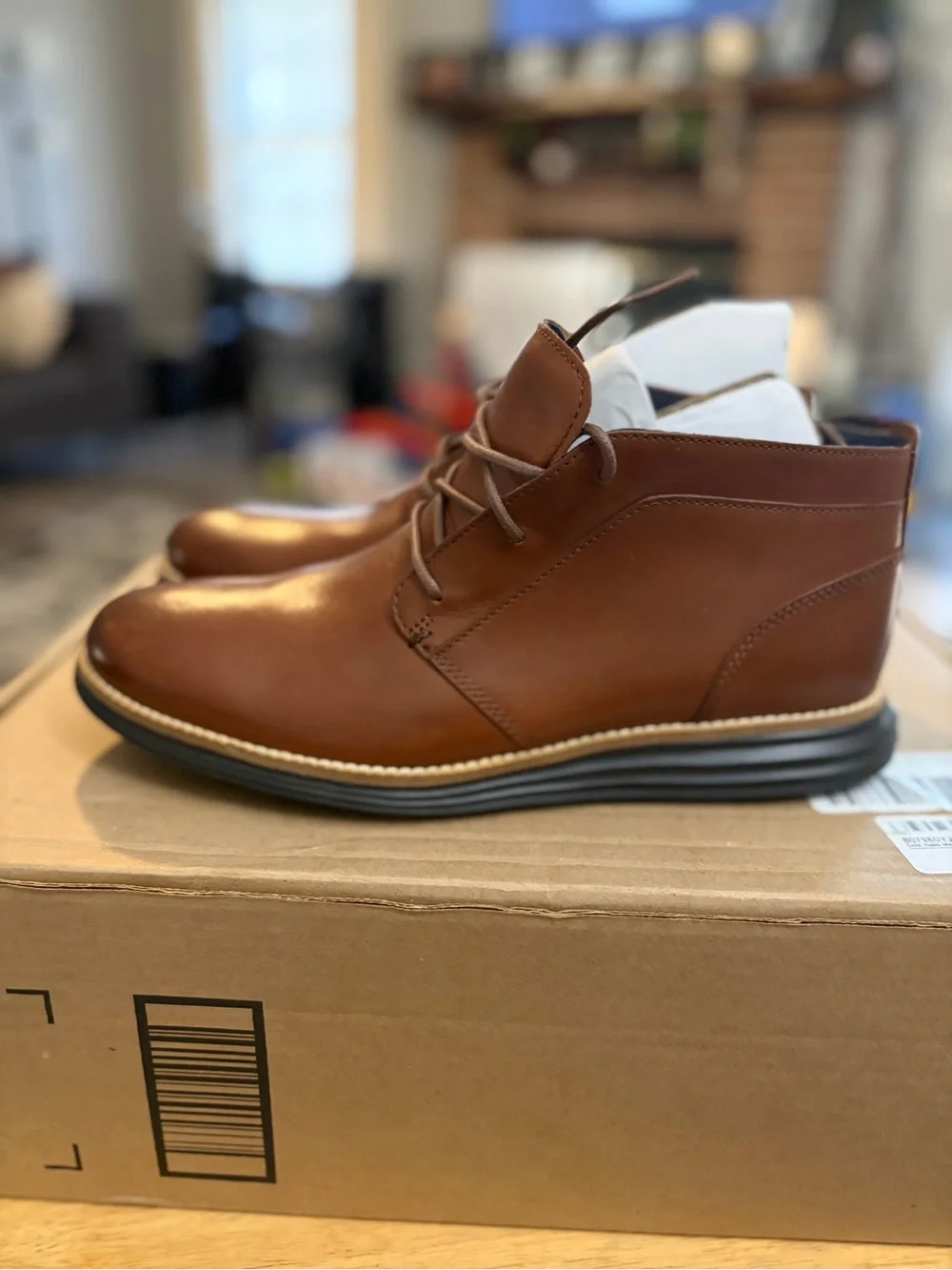 Cole Haan Men's Tan/Brown Leather Chukka Boots